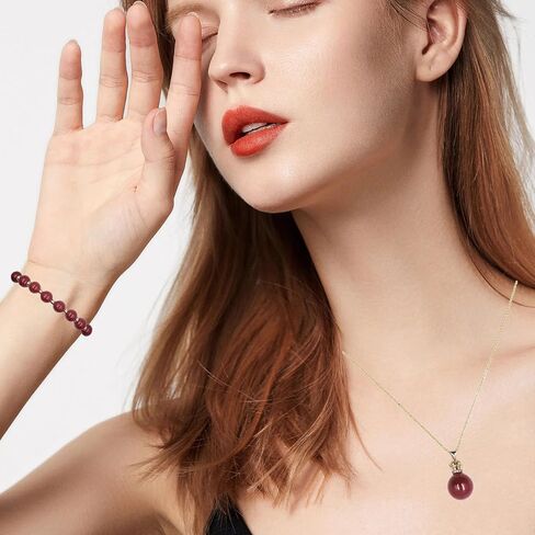 حجر الراين 2 حزمة أساور الزنجفر قلادة مطرز فنغ شوي الثروة سوار العسل الشمع الفيروز الأحمر العقيق مضفر حبل قلادة مجموعة مجوهرات الهدايا تصميم الأزياء قابل للتعديل للرجال النساء حظا سعيدا in Kuwait