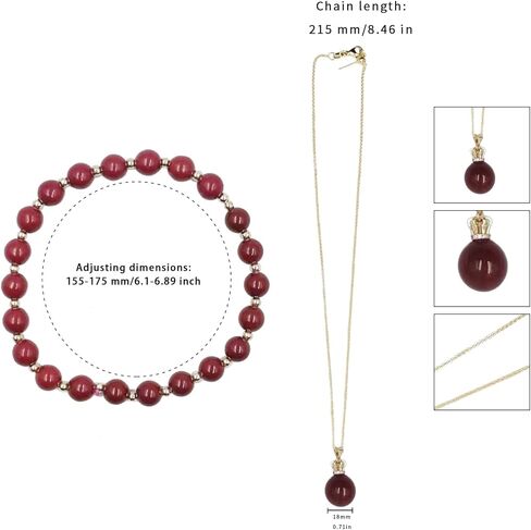 حجر الراين 2 حزمة أساور الزنجفر قلادة مطرز فنغ شوي الثروة سوار العسل الشمع الفيروز الأحمر العقيق مضفر حبل قلادة مجموعة مجوهرات الهدايا تصميم الأزياء قابل للتعديل للرجال النساء حظا سعيدا in Kuwait