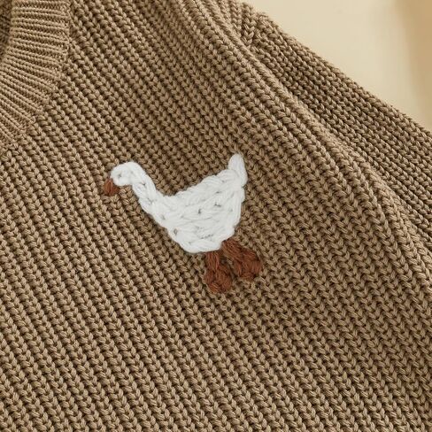 Toddler Baby Boy Girl Winter Clothes Silly Goose Baby Sweater Long Sleeve Knit Sweatshirt Chunky Sweater Fall Outfits in Saudi Arabia