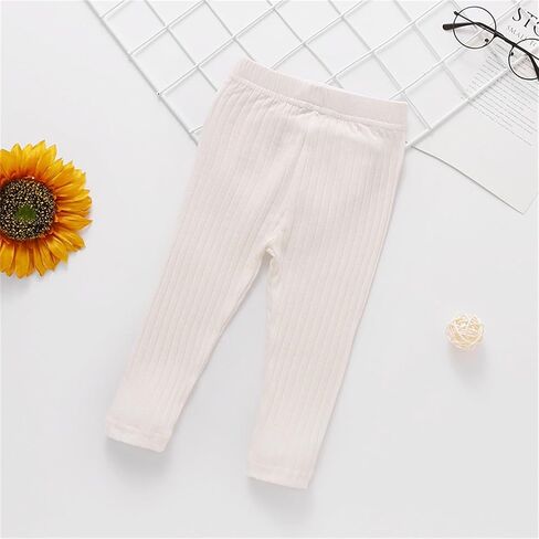 Toddler Kids Cotton Pants for Baby Boys Girls Solid Color Elastic Waist Leggings Sport Fitness Comfy in Kuwait