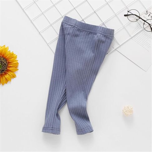 Toddler Kids Cotton Pants for Baby Boys Girls Solid Color Elastic Waist Leggings Sport Fitness Comfy in Kuwait