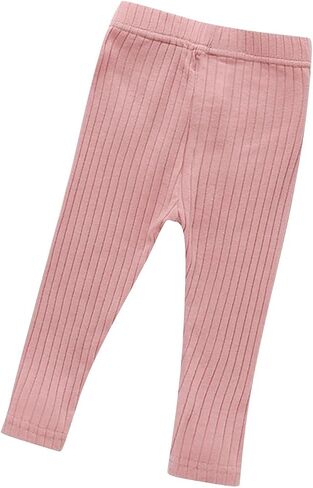 Toddler Kids Cotton Pants for Baby Boys Girls Solid Color Elastic Waist Leggings Sport Fitness Comfy in Kuwait