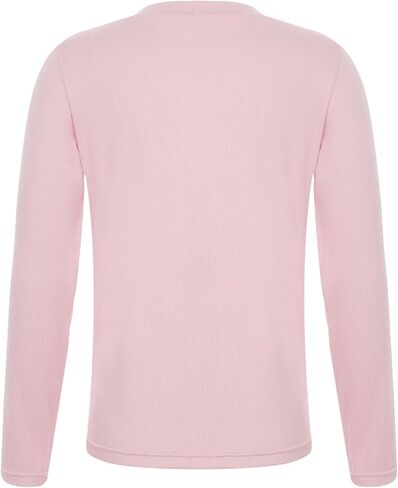 Baby Boys Girls Round Neck Thermal Tops Long Sleeve Ribbed T-Shirt Blouse Warm Undershirt Fall Winter Clothes in Saudi Arabia