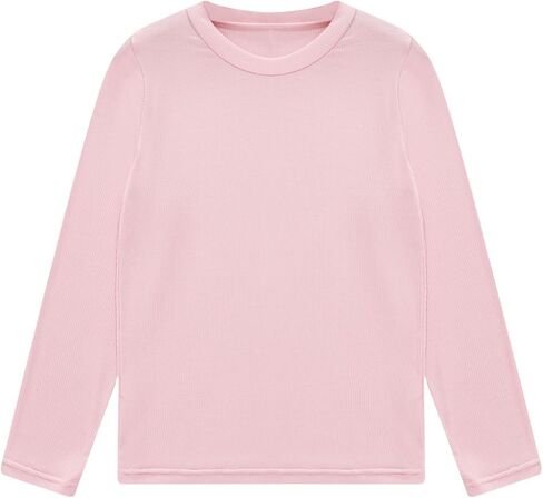 Baby Boys Girls Round Neck Thermal Tops Long Sleeve Ribbed T-Shirt Blouse Warm Undershirt Fall Winter Clothes in Saudi Arabia
