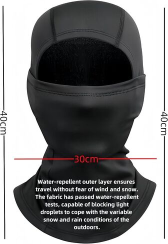 2 Pcs Balaclava Full Face Mask, Cold Weather Windproof Fleece Thermal Ski Mask for Men & Women, Hunting Cycling Motorcycle Neck Warmer Hood Winter Gear Black in Saudi Arabia