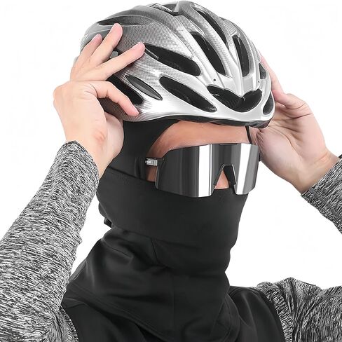 2 Pcs Balaclava Full Face Mask, Cold Weather Windproof Fleece Thermal Ski Mask for Men & Women, Hunting Cycling Motorcycle Neck Warmer Hood Winter Gear Black in Saudi Arabia
