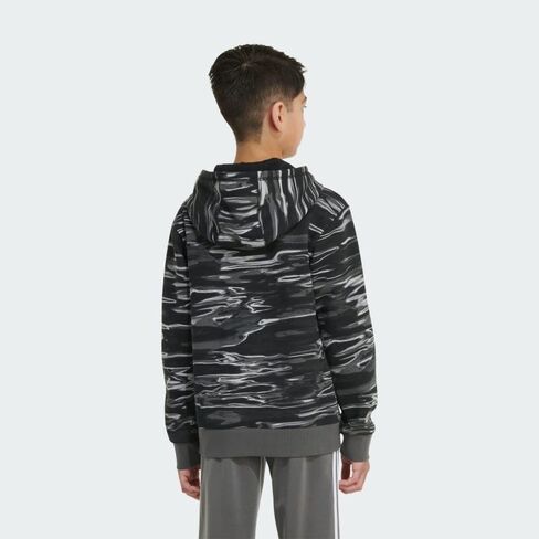 adidas Boys' Long Sleeve Camo Print Hoodie, Black (New) in Saudi Arabia