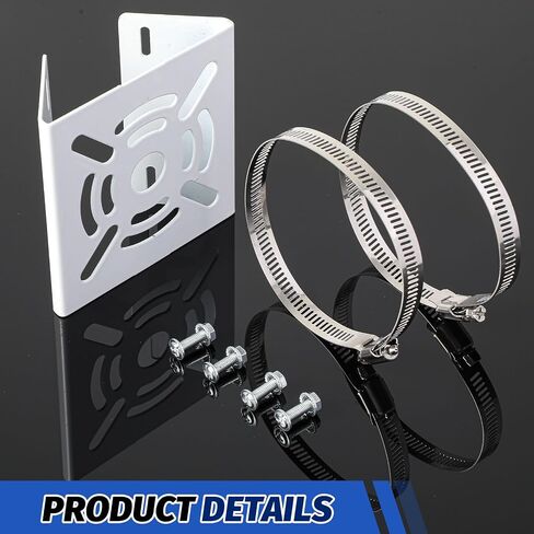 3 Pcs Universal Vertical Pole Mount for Security Camera Wall Mounting Bracket with 6 Loops Solid Metal Pole Bracket for CCTV Camera Indoor Outdoor Solar Panel LED Wall/ Stage Light (White) in Saudi Arabia