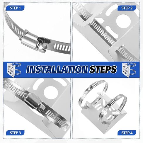 3 Pcs Universal Vertical Pole Mount for Security Camera Wall Mounting Bracket with 6 Loops Solid Metal Pole Bracket for CCTV Camera Indoor Outdoor Solar Panel LED Wall/ Stage Light (White) in Saudi Arabia