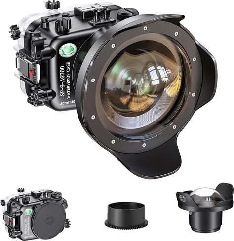 Sea frogs Underwater Camera Housing Compatible with Sony A6700 E 4/10-18 OSS IPX8 Maximum Diving Depth 40m/130ft Waterproof Camera Case for Diving, Surfing, Rowing, Skiing in Kuwait