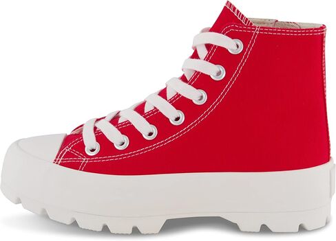 CUSHIONAIRE Women's Vespa high top Canvas Sneaker +Memory Foam and Side Zipper, Chocolate 6.5 in Saudi Arabia