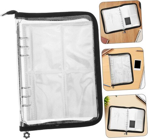 Stobok A5 Photocard Binder مع 6 حلقة Zipper Binder Album Albractlable Photocard Holder Photo Travel Organizer لتخزين بطاقة KPOP in Kuwait