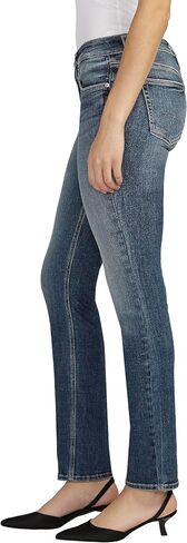 Silver Jeans Co. Women's Suki Mid Rise Curvy Fit Straight Leg Jeans, Med Wash EAE283, 29W x 31L in Saudi Arabia