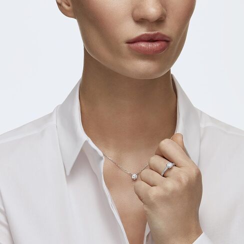 Swarovski Constella Pendant Necklace, White Crystals on a Rhodium Finish Setting, Part of the Constella Collection in Saudi Arabia
