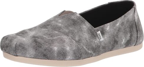 TOMS Womens Alpargata Distressed Slip On Flats Casual - Black in Kuwait