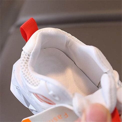 Baby Infant Leather Mesh Lights up Sneakers Lace Breathable First Walking Sport Shoes Toddler Non Slip Casual Sneakers in Saudi Arabia