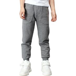 Boys Active Fleece Jogger Sweatpants High Elastic Waist Sweatpants Casual Pants Sweatpants with Pockets 5-14 Years