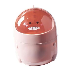 Mobestech Mini Desktop Trash Can with Lid Cute Dinosaur Design for Home and Office Use Waste Bin for Towels and Food Scraps