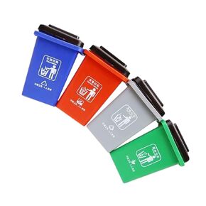 1Set Trash Classification Color Mini Garbage Bins for Early Education Trash Can for Boys Fun Learning Aid for Environmental Awareness