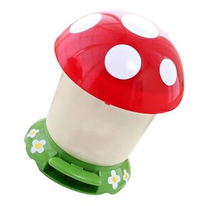 Cartoon Mushroom Shaped Garbage Can Cute Decorative Trash Bin for Waste Container for Bedroom Playroom