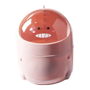 Cute Cartoon Dinosaur Mini Trash Can with Lid Desktop Waste Holder for Home Office Compact Trash Bin for Tissues and Trash Adorable Design