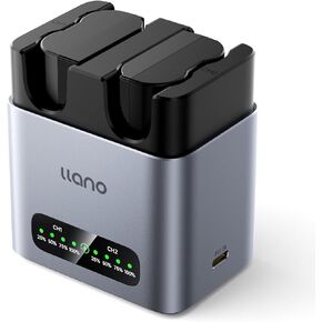 Llano 2-Pack EN-EN-EN-EN15C وشاحن سريع 20W لنيكون Z8 ، Z7II ، Z5II ، ZF ، Z6III ، D850 ، Z7 ، Z6II ، Z6 ، D7500 ، D750 ، D7200 ، تبديد الحرارة ألومينوم ،