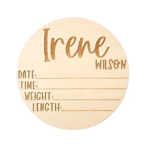 Personalized Newborn Baby Announcement Sign, Custom Baby Birth Stat Sign for Hospital for Boy and Girl Customized Baby Name for Photo Prop Personalized Milestone Sign, Keepsake Gift