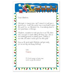Giant Personalized Letter from Santa - 12" x 18" Custom Christmas Keepsake