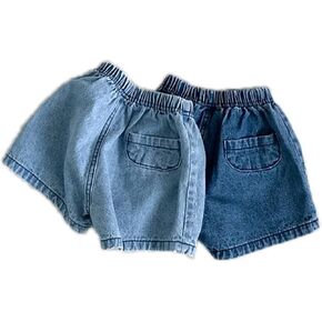 EISHOW Baby Girls Boys Denim Bloomers 2pcs Shorts Toddler Jeans Loose Diaper Cover Harem Shorts Pants Set for 0-3 Years