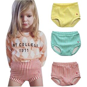 Kids Baby Toddler Girls 3 Pack of Harem Pants Bloomers Striped Print Short Pants