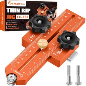 رفيع RIP JIG Table Gain Jig Guide ، RIP RIP JIG لقطع الشريط الرفيع الضيق المتكرر ، يناسب فتحة 3/8 "× 3/4"