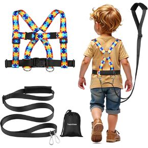 Safety Harness Leash for Kids with Autism, Special Needs and Older Children Ages 3-12 | Adjustable Teens Walking Harness with Grab Handle and Tether | Keep Active ADHD/ASD Autistic Kids Safe