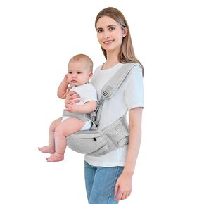 IULONEE Hip Seat Baby Carrier Baby Sling Toddler Backpack with Multiple Pockets Detachable Infant Wrap Comfortable Baby Wrap Carrier Ergonomic Baby Hipseat Sling for Newborns