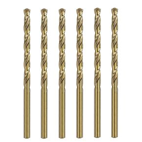 6Pcs 1/4 in.x 6 in. Cobalt Drill Bit Aircraft Extension Extra Long Deep Hole Metal Drill