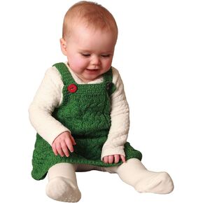 Carraig Donn Knitwear Merino Wool Baby Pinafore 257 Kiwi S