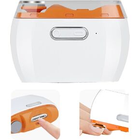 Electric Nail Clipper, Nail Trimmer Nail Polisher 2 in-1, Automatic Nail Clipper 2 Speed Fingernail Clippers Nail File with Light，Orange