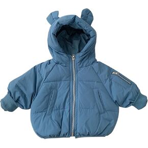Winter Down Coats for Kids Baby Warm Puffer Padded Coat Cotton Hooded Infant Outerwear