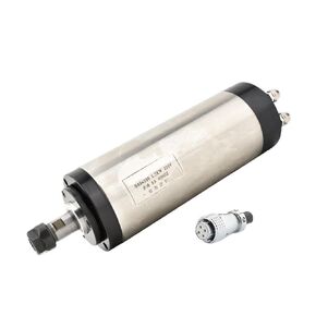 Engraving 1.5kw CNC Spindle Motor ER16 Collet 400Hz 24000rpm Cold Spindle Motor with 4 Bearing For CNC Woodworking Milling Machine Accessories(1.5kw ER16 220V)