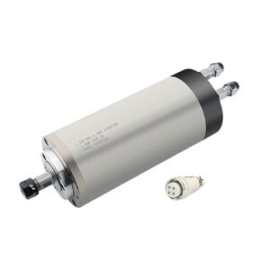 Engraving 80A-1.5KW Water-Cooled Spindle Motor 220V 800W 4 Bearing ER11 Collet Φ80x190 for CNC Woodworking Engraving Drilling Accessories(1.5KW 220V)