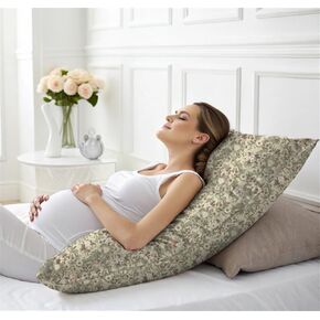 maizi Pregnancy Pillows for Sleeping Custom Design Full Body Contour Pillow 34X34 Inches Square Pillow Insert Included Envelope Closure Machine Washable Pregnancy Sleep Support Pregnancy Gift Mad