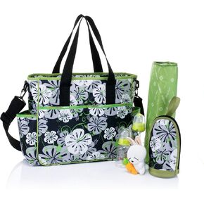 Mes Enfants simplicity Series Lilies Microfiber Baby Bag