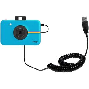 Coiled Power Hot Sync USB Cable Suitable for The Polaroid Snap with Both Data and Charge Features - Uses Gomadic TipExchange Technology