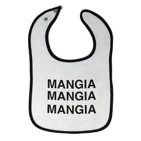 Cute Rascals Toddler & Baby Bibs Burp Cloths Novelty Mangia Eat Funny Humor Cotton Baby Items for Baby Girl & Boy White Red Design Only