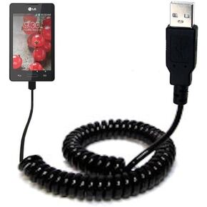 سيشحن كبل ملفوف بيانات USB شحن البيانات المصمم لـ LG Optimus L4 II ومزامنة البيانات مع كبل تمكين TipExchange فريد من نوعه