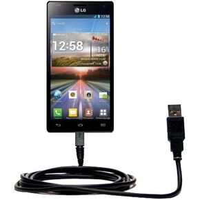 USB Data Hot Sync Straight Cable for The LG Optimus G with Charge Function – Two Functions in one Unique TipExchange Enabled Cable