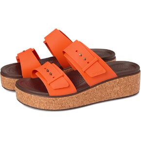 Crocs Womens Brooklyn Cork Buckle Sandals