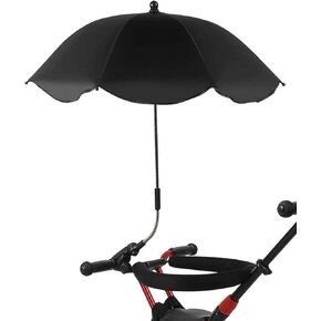 Baby Stroller Parasol with Adjustable Clip Universal Baby Strollers Umbrella Foldable Baby Stroller Sun Shade Sun Protection Umbrellas for Strollers Wheelchair Bike Beach Chair