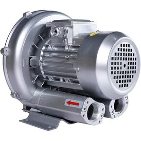 Aquaculture Regenerative Blower, Single Phase High-Pressure Industrial Vacuum Pump For Air Blowing Or Suction,120W/180W/250W/370W/550W/750W/1100W Vortex Ring Blower(550W/0.74HP)