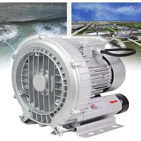 220V High-Pressure Vortex Blower,120W-1500W Single Phase Ring Blower for Fish Tank Centrifugal Blower Aluminum Alloy Shell Silent Centrifugal,Motor Speed 2980 Rev/min(1500W)