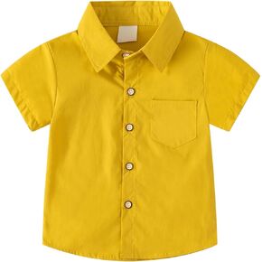 Baby Kids Collar Pique Polo Shirt Toddler Button Down Golf Tshirts Girls Boys Solid Short Sleeve Formal School Uniform Tops